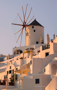 Wiatrak w Oia, Santorini