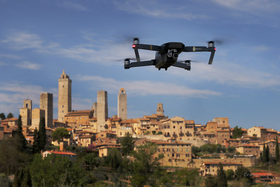 Dron nad San Gimignano, Toskania