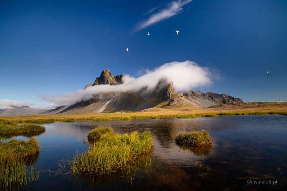 Chmura nad Eystrahorn, Islandia