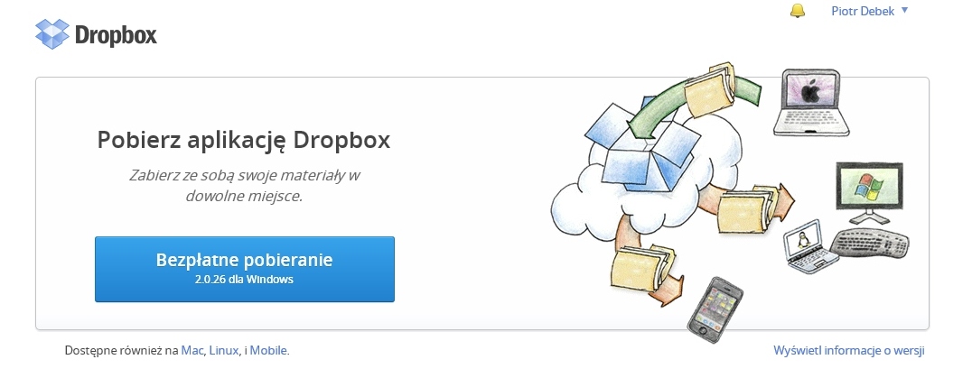 dropbox - instalacja aplikacji