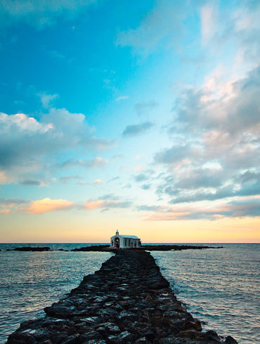 Kapliczka na morzu II, Kreta, molo, Georgiopoulis
