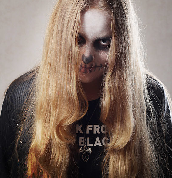 blondynka na Halloween