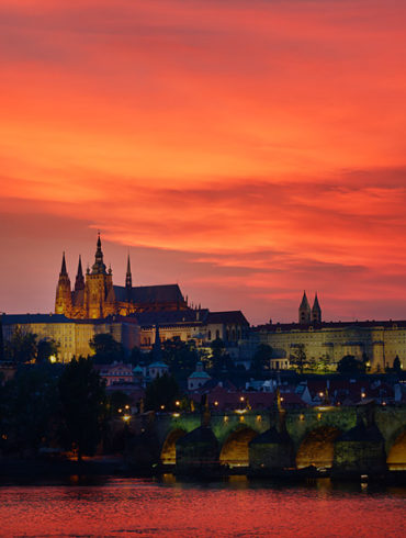 Praga, zachód słońca