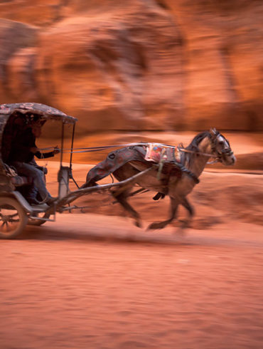 fotowyprawa Jordania, dorożka Petra