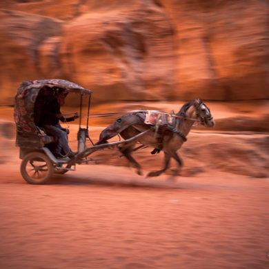 fotowyprawa Jordania, dorożka Petra