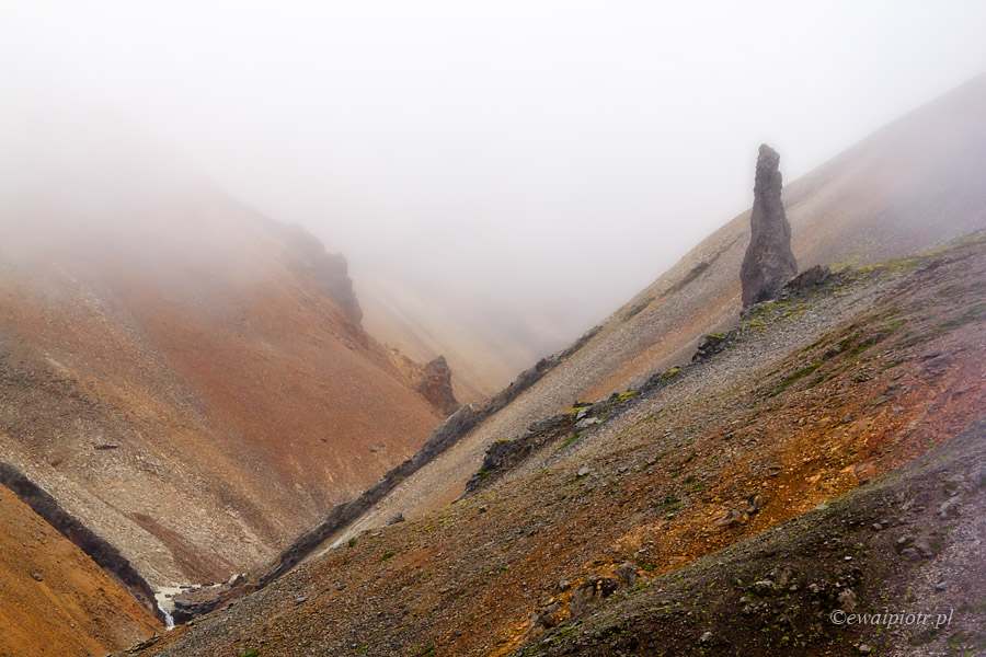 Kolorowy Kanion we mgle, Islandia