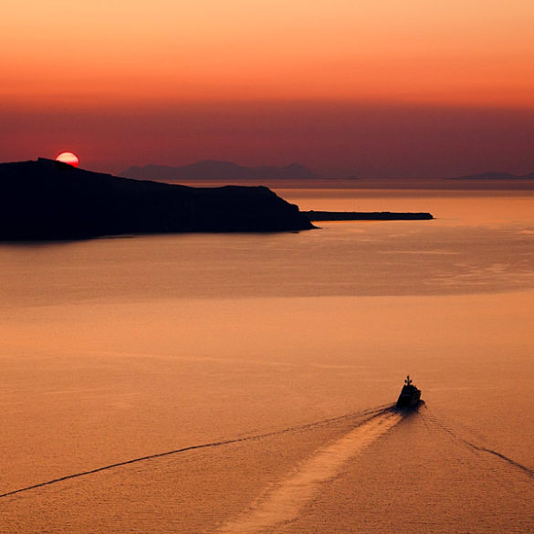 Zachód słońca z Firy, Santorini
