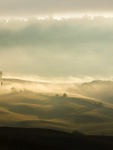 Świt w Val d'Orcia