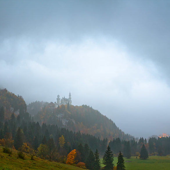 Neuschwanstein we mgle, Bawaria