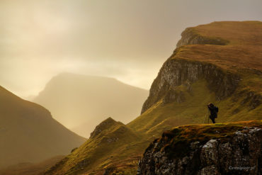 Fotograf w górach Quiraing