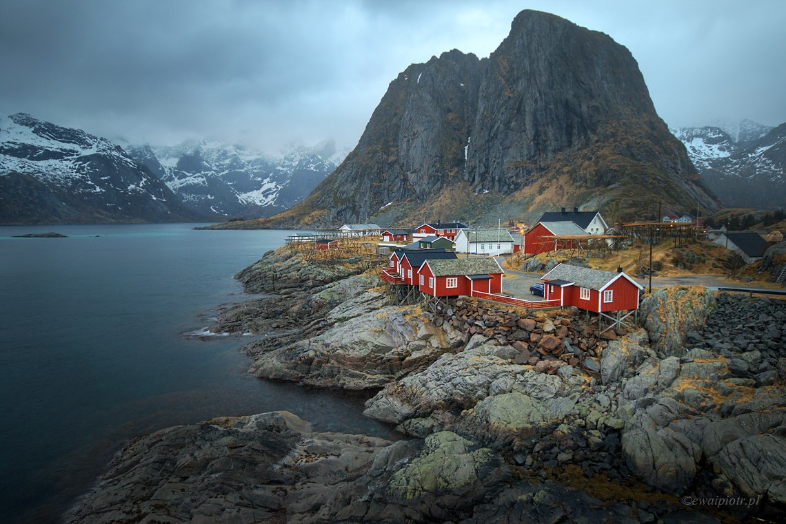 Hamnoy o poranku, Lofoty