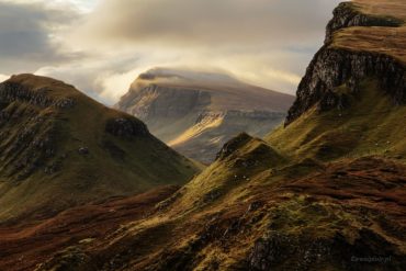 Ostatni widok na góry Quiraing, Szkocja