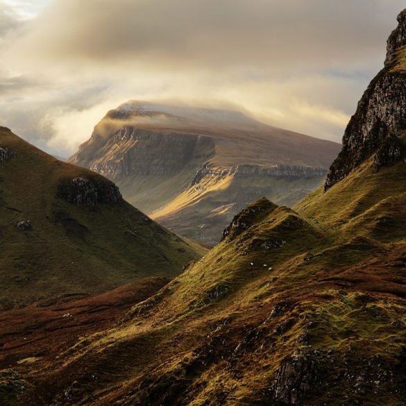 Ostatni widok na góry Quiraing, Szkocja