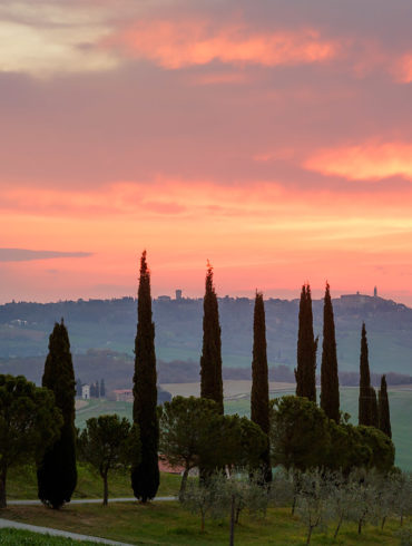 Poranek w Val d'Orcia, Toskania