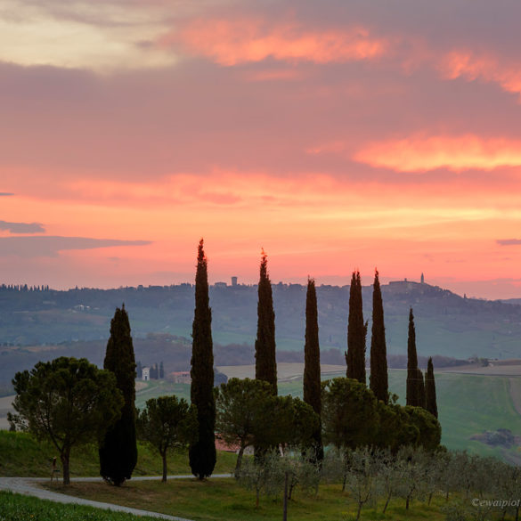 Poranek w Val d'Orcia, Toskania