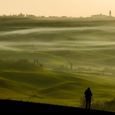 Pienza i mgły, Toskania