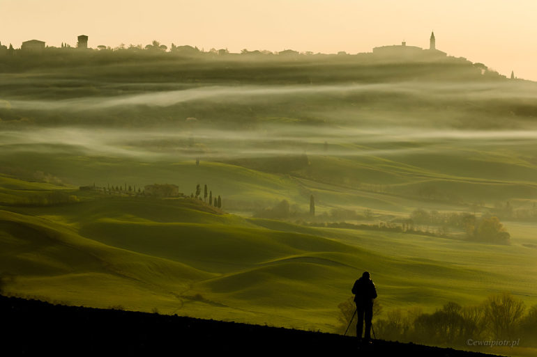 Pienza i mgły, Toskania