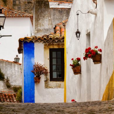 Uliczki Obidos, Portugalia