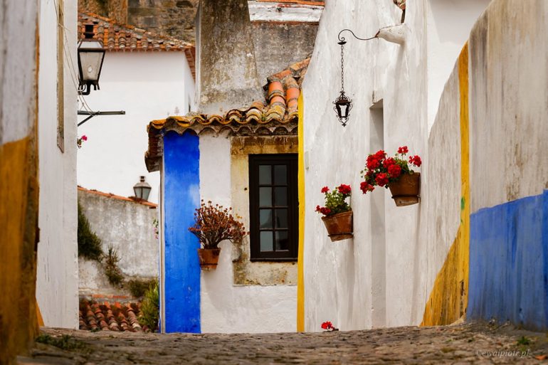 Uliczki Obidos, Portugalia