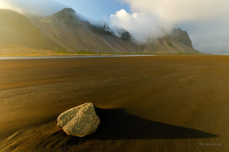 Popołudnie przy Vestrahorn, Islandia