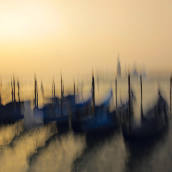 złota godzina w Wenecji, rozmazańce, techniki intencjonalnego poruszenia aparatu