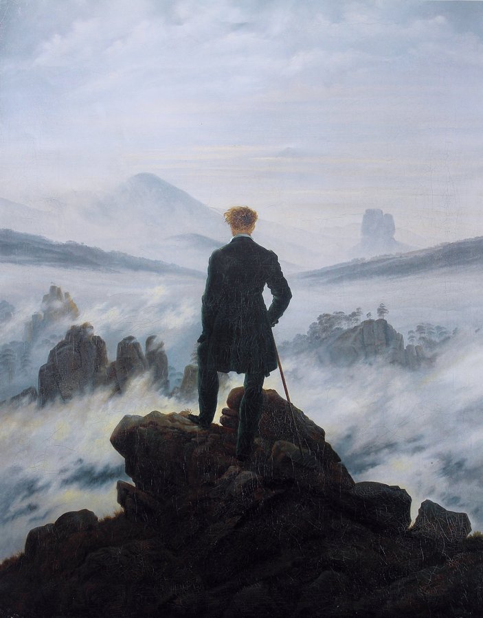 Caspar David Friedrich, Wędrowiec nad morzem mgły, malarskie inspiracje dla fotografa