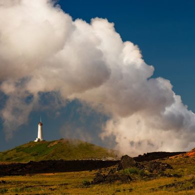 pole geotermalne, latarnia morska, Islandia, fotowyprawa