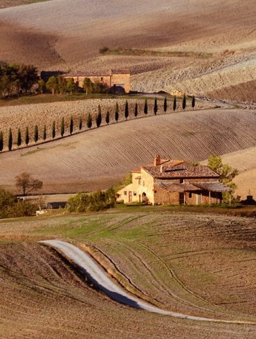 willa i pola jesienią, Toskania, fotowyprawa