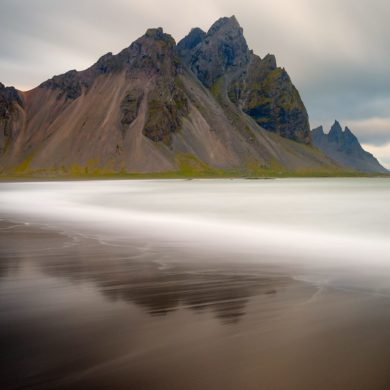 Vestrahorn i plaża, Islandia