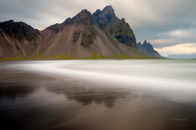 Vestrahorn i plaża, Islandia