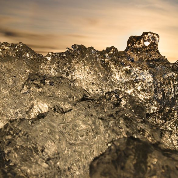 Lodowa plaża Jokulsarlon zimą, Islandia, Dysk do przechowywania zdjęć