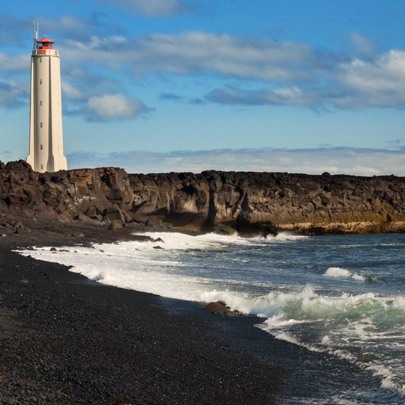 Latarnia Malariff, Islandia, fotograficzne iluzje optyczne