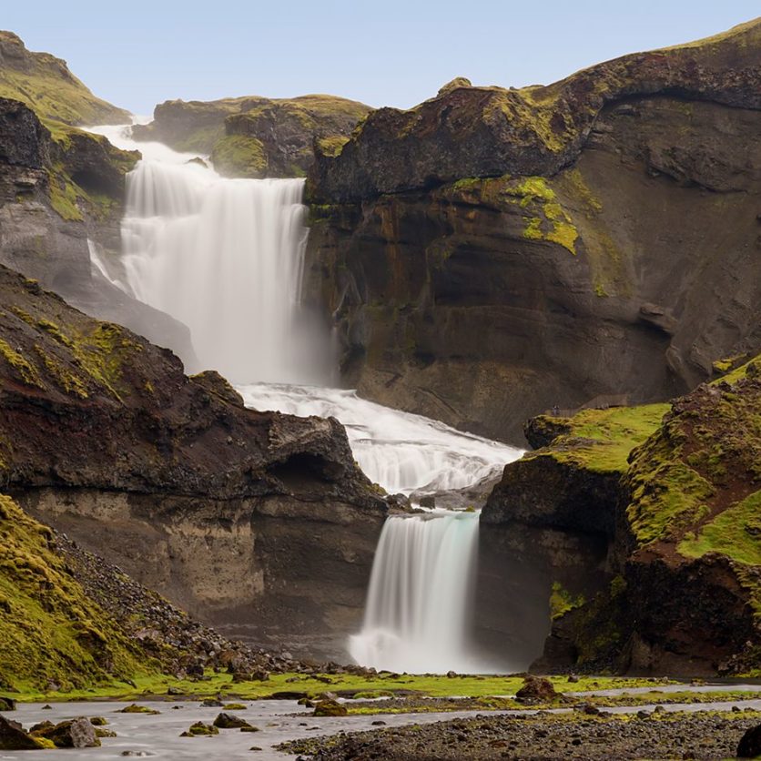 Wodospad Offaerufoss w dolinie Eldgja, Islandia, fotowyprawa