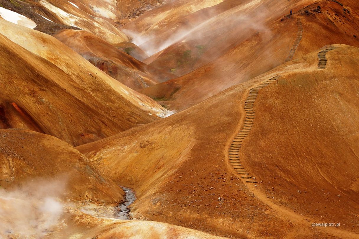 Dymiące wzgórza Kerlingerfjoll, Islandia, obszar geotermalny, warsztaty fotograficzne