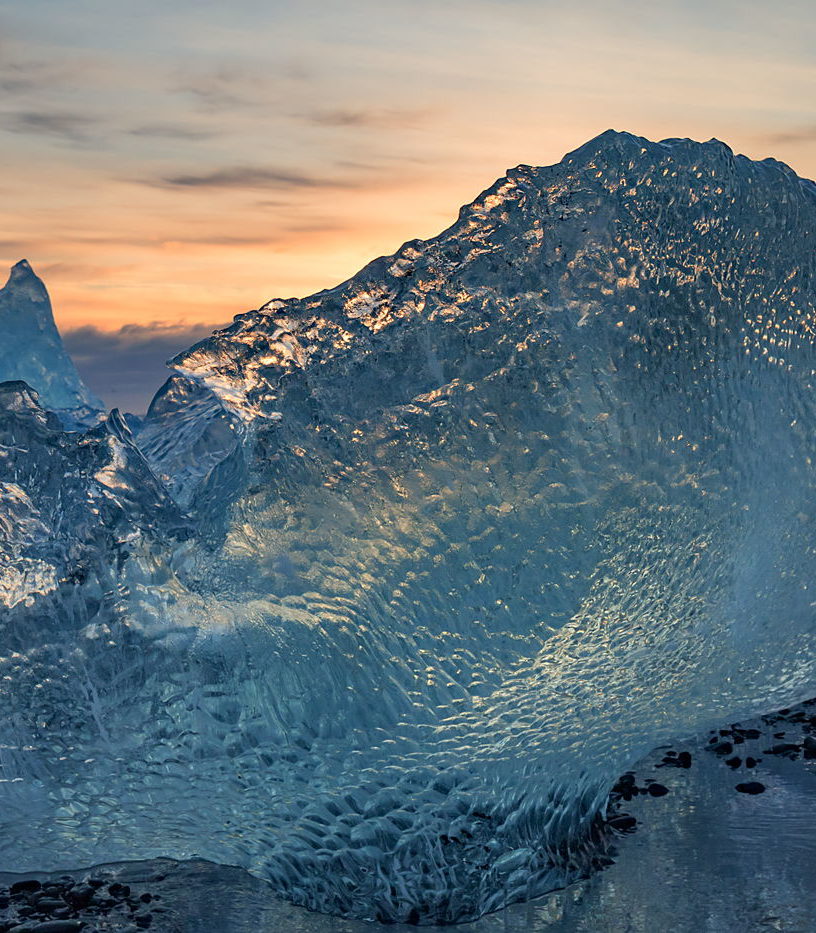 Plaża Jokulsarlon, Islandia, wschód słońca, bryła lodu, warsztaty fotograficzne, Fotezja