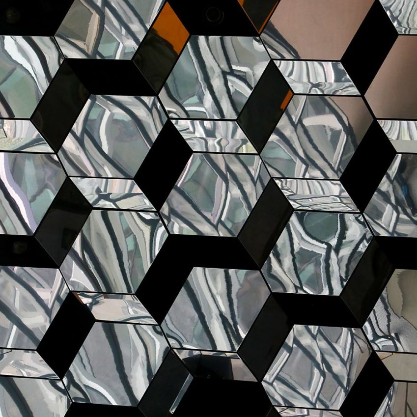 Sala koncertowa w Reykjaviku, Islandia, detal, architektura