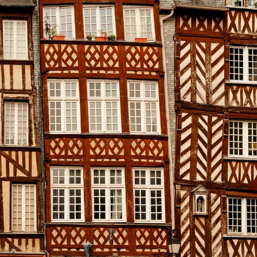 Kamieniczki w Rennes, Bretania, wyprawa fotograficzna