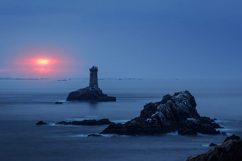Pointe du Raz, zachód słońca, Bretania