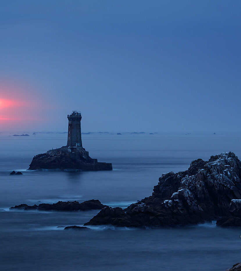 Pointe du Raz, zachód słońca, Bretania