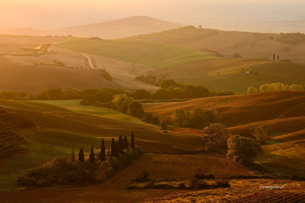 Wschód w Val d'Orcia, Toskania, 10 lat bloga fotograficznego EwaiPiotr.pl