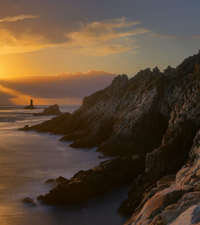 Pointe du Raz o zachodzie, Bretania