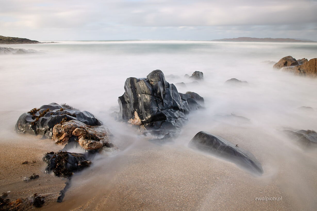 Plaża na wyspie Harris, Szkocja i Hebrydy Zewnętrzne
