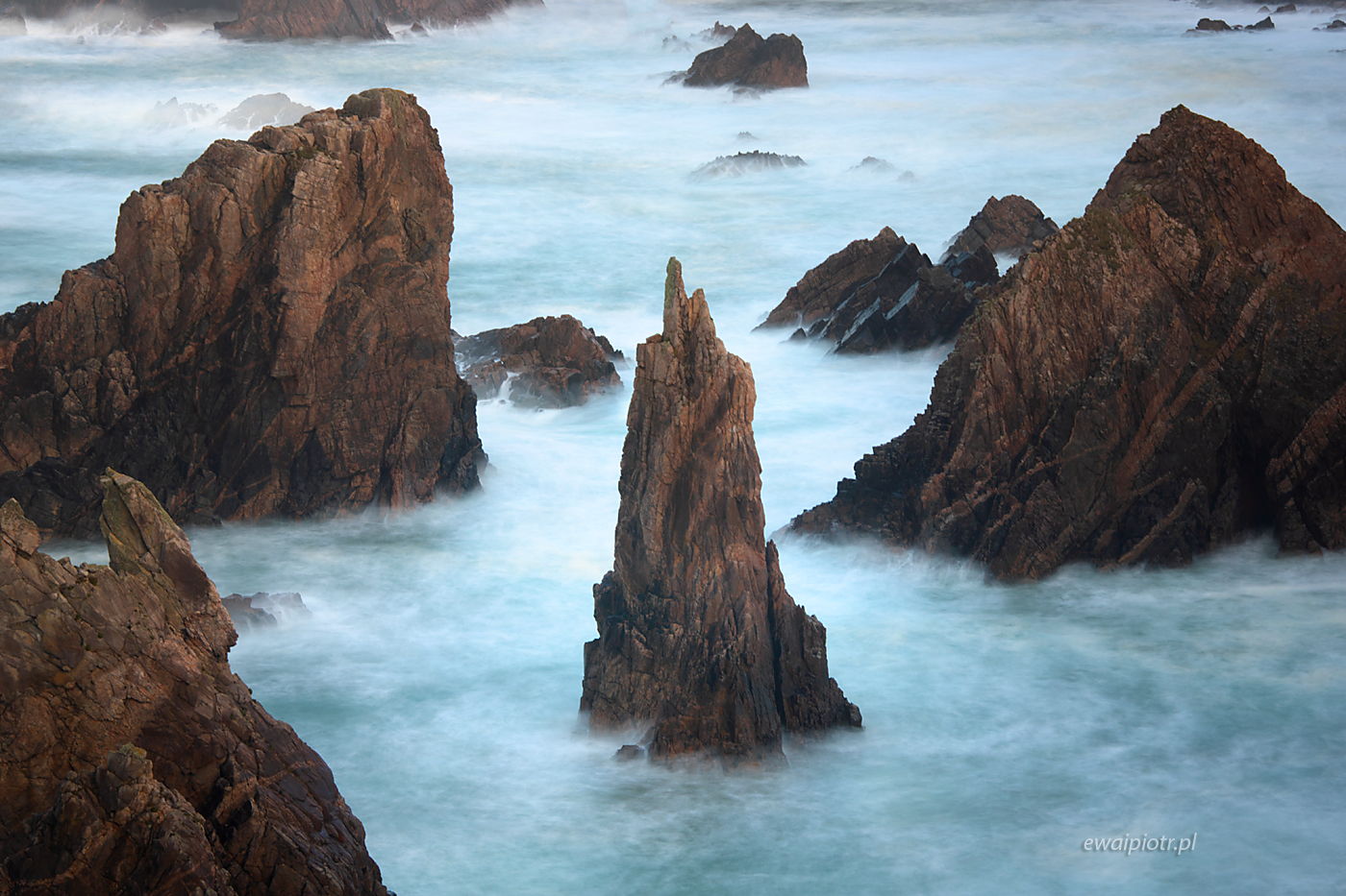 Oceaniczne ostańce, wyspa Harris, Szkocja