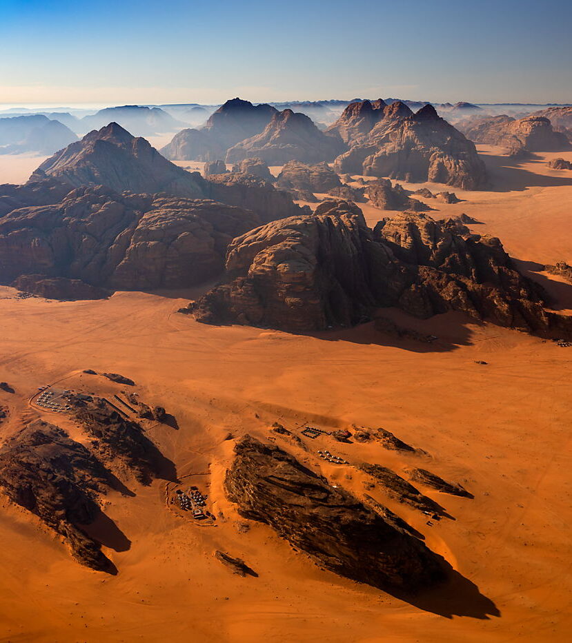 Pustynia Wadi Rum z góry, Jordania, lot balonem, fotowyprawa