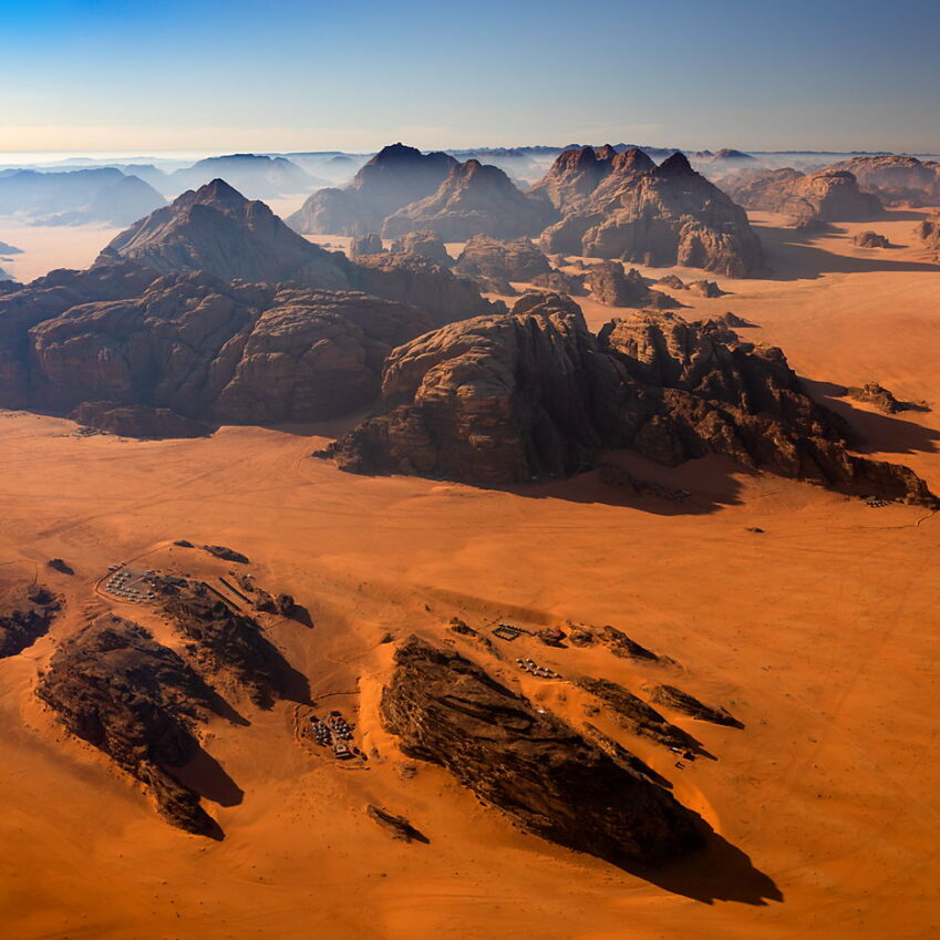 Pustynia Wadi Rum z góry, Jordania, lot balonem, fotowyprawa