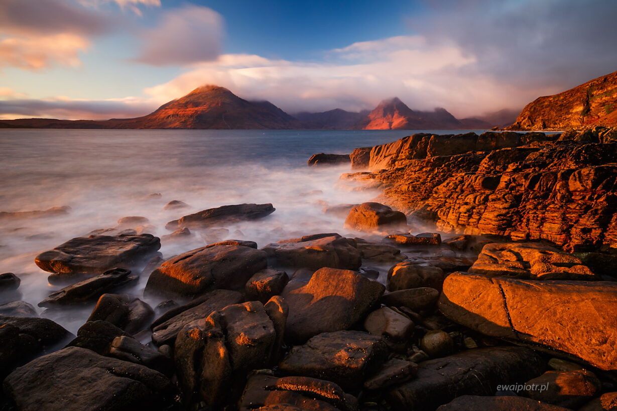 Zachód w Elgol, Skye, Szkocja, fotowyprawa
