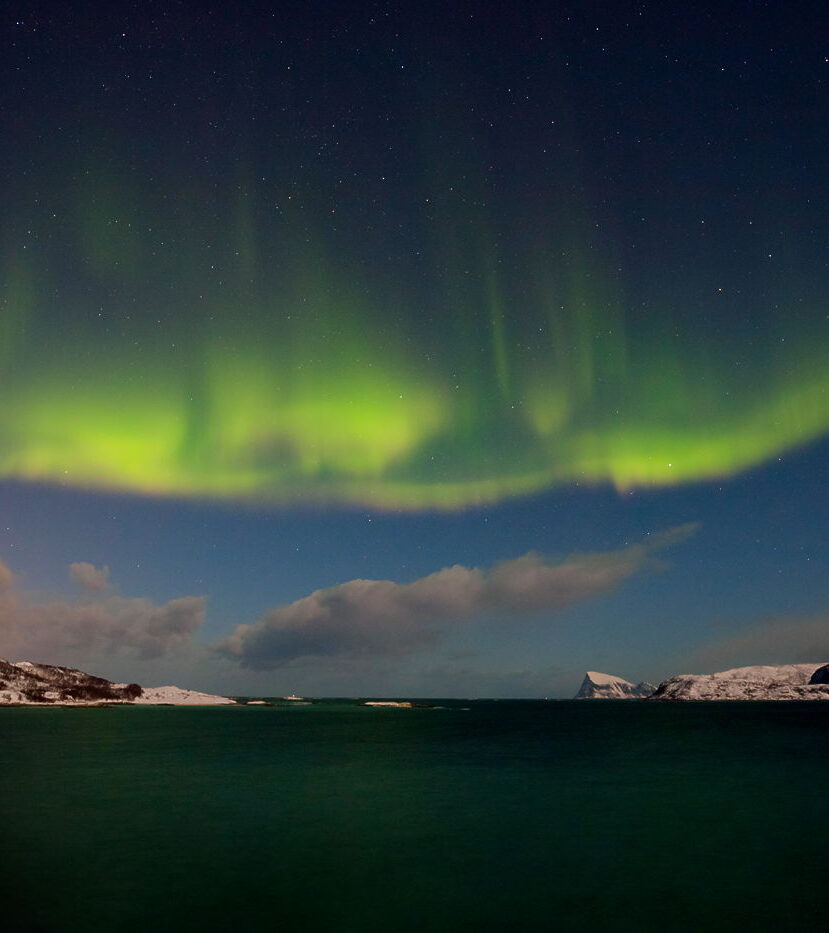 Zorza nad Sommaroy, Norwegia