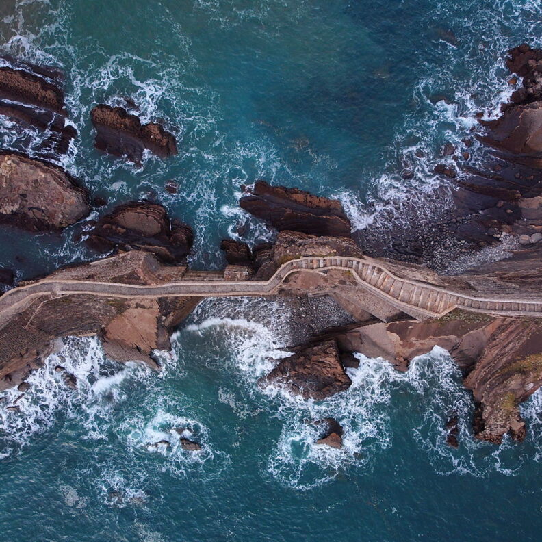 Droga do San Juan de Gaztelugatxe, Biskaje, Hiszpania