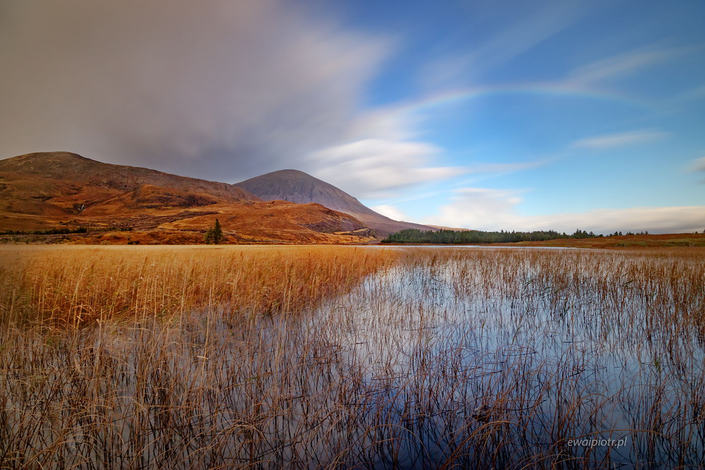 Tęcza nad Loch Cill Chriosd, Szkocja, warsztaty fotograficzne