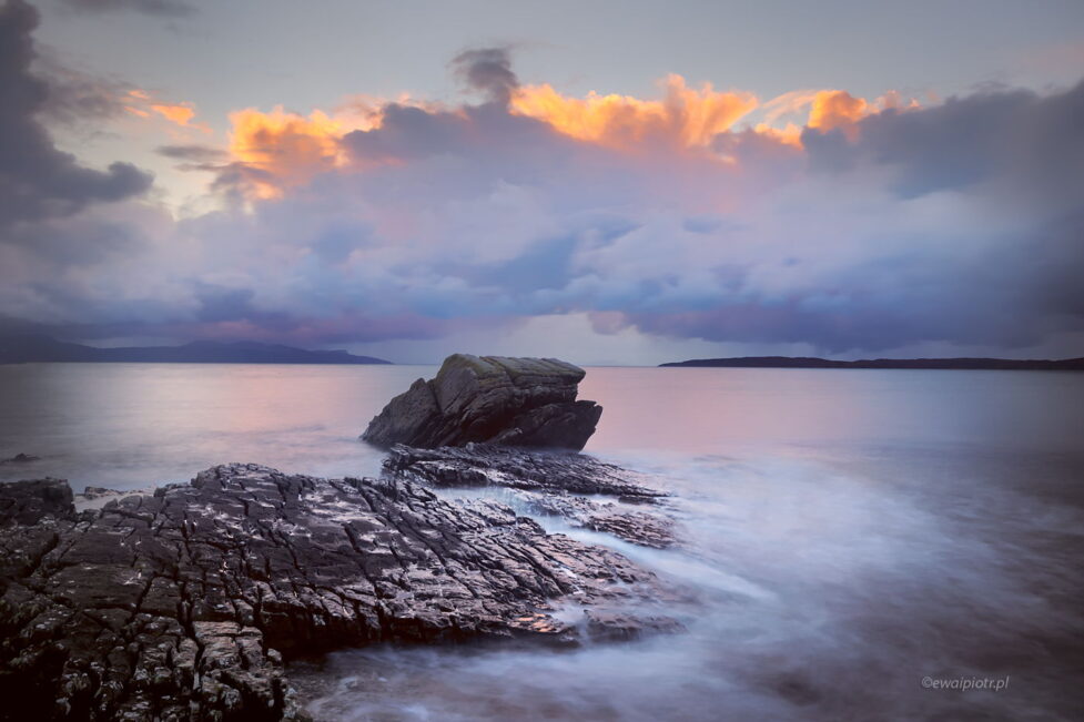 Na wybrzeżu Elgol, Szkocja, długa ekspozycja, wyspa Skye, fotowyprawa